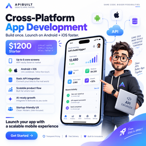 การพัฒนาแอปพลิเคชันข้ามแพลตฟอร์มสำหรับสตาร์ทอัพและธุรกิจ รองรับ Android และ iOS พร้อมระบบการจัดการผลิตภัณฑ์ที่ปรับขนาดได้ และรองรับการเติบโตด้วย AI - Product Image 1