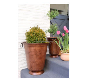 Design créatif Vase à fleurs en métal fini cuivre brillant Accessoires de luxe décoratifs pour plancher de mariage Vaisseaux à fleurs - Product Image 5