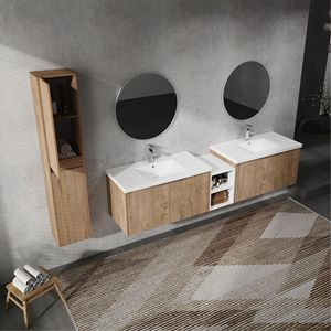 Mobile Bagno Sospeso da 84 Pollici con Lavabo e Ante a Chiusura Ammortizzata 00112IMO 00636IMOx2 0612GWH - Combinazione di Mobili per Bagno - Product Image 3