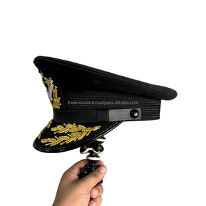 Casquettes brodées à la main unisexes en argent de haute qualité Casquette uniforme allemande en coton personnalisé du Pakistan - Product Image 2