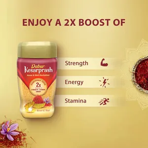 Dabur Kesarprash - Revitalizante Ayurvédico con Ashwagandha y Kesar para Fuerza, Resistencia y Energía, 730 Días de Duración - Product Image 6
