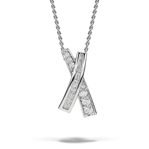 Collier pendentif en diamant de laboratoire 14K, design élégant en barre superposée avec chaîne, style minimaliste moderne, bijoux fins de qualité supérieure - Product Image 2