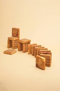 Handmade Solid Wood <b>Blocks</b> Rectangle Shape Polished Freestanding Home Decoration DIY Crafts Modern Theme seof of 20 - Product Image 1