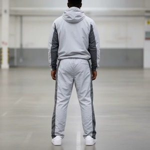 Custom <b>Mesh</b> Lining Zip-Up Digital Print Winter Streetwear <b>Two</b>-<b>Piece</b> Sportswear <b>Set</b> Breathable Waterproof Nylon Windbreaker - Product Image 3