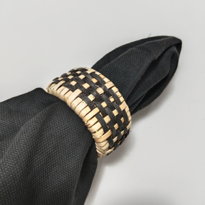 Servilleteros de ratán con forro natural sostenibles y elegantes para cualquier ocasión formal o informal para fiestas - Product Image 2