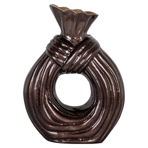 Organic <b>Beauty</b> Bestseller's Design Modern Wall <b>Vase</b> Oval Shape Handmade Decorative 34cm and 28cm Height Gold Finish - Product Image 4