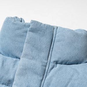 Chaqueta acolchada Vintage Unisex, cómoda, 100% algodón, cuello levantado, cremalleras de longitud corta, chaqueta tejida de estilo callejero para hombres - Product Image 5