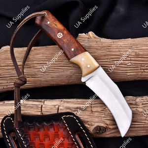 Cuchillo de Hoja Fija Forjado a Mano de Acero Inoxidable con Espiga Completa para Caza, Camping y Supervivencia al Aire Libre, con Mango Ergonómico de Palisandro y Caballo, OEM - Product Image 2