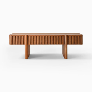 <b>Walnut</b> Wood Coffee <b>Table</b> Rectangular Center <b>Table</b> Modern Living Room Cabinet Storage Tea <b>Table</b> - Agis - Product Image 2
