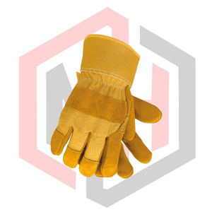Gants de travail en cuir doré, paume en cuir, résistants aux déchirures, respirants, antistatiques, sans silicone, sans poudre, pour la lutte contre les incendies, anti-coupures - Product Image 3
