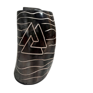 Jarra de Cerveza de Cuerno de Animal Pulido - Material Orgánico, Jarra Artesanal India Portátil - Product Image 4