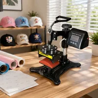 Machine de presse à chaud pour casquettes la plus vendue, machine de transfert de motifs pour casquettes, pour la création de logos sur casquettes DIY