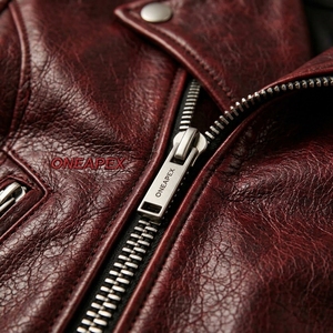 Men <b>Burgundy</b> <b>Leather</b> Slim Fit Zipper Turn-down Collar <b>Jacket</b> Racing Biker <b>Jacket</b> Custom <b>Leather</b> Riding <b>Jacket</b> Wholesale - Product Image 6