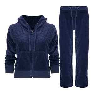 Ensemble de survêtement en velours pour femme, respirant, sans couture, écologique, avec logo personnalisé, poids lourd, pour l'hiver - Product Image 5