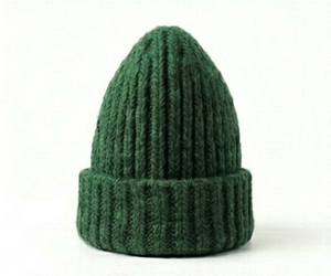 Gorro Unisex de Punto Acanalado, Color Sólido, Cálido para Invierno, Casual, Talla Adulto 56-58CM, Tejido a Mano, 100% Acrílico - Product Image 2