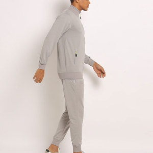 ชุดกีฬามีซิปสำหรับผู้ชายชุดวอร์มกีฬามีกระเป๋าและพื้นที่สวมใส่ง่าย - Product Image 3