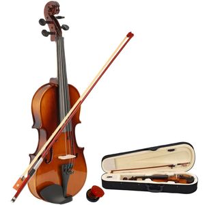 Nouvel étui pour violon acoustique 1/2 avec archet naturel et colophane - Product Image 1