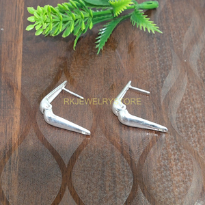 ต่างหูเงินแท้ 925 รูปทรงตัวยู แบบมินิมอล เรขาคณิต ต่างหูแบบเปิด สำหรับผู้หญิง ของขวัญคริสต์มาส - Product Image 2