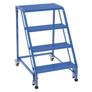 Escalera Industrial de Acero con Ruedas, Peldaños Antideslizantes, Barandilla, Capacidad de Carga de 500 kg, Fabricada en Vietnam, para Supermercados, Talleres, Apartamentos - Product Image 1