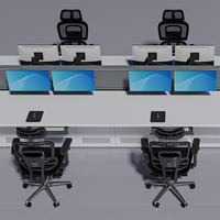 Table de Commande Professionnelle pour Centre de Contrôle, Console d'Opérateur, Bureau de Salle de Contrôle, Solution de Mobilier Modulaire pour Poste de Travail