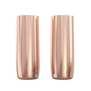 Vasos de cóctel de acero inoxidable, vaso con acabado pulido mate, diseño moderno ecológico, taza de vino, juego de tazas de regalo, dos piezas - Product Image 1