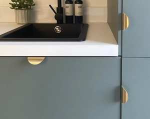 Tiradores de latón plateado ecológicos de diseño moderno para gabinetes de cocina y baño, venta al por mayor, ¡gran oferta! - Product Image 4