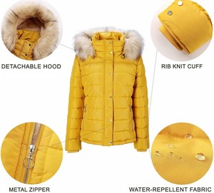 Hot Selling Women's Winter Puffer <b>Jacket</b> Hooded Warm <b>Quilted</b> <b>Jacket</b> Thickened Cropped Bubble <b>Jacket</b> - Product Image 5