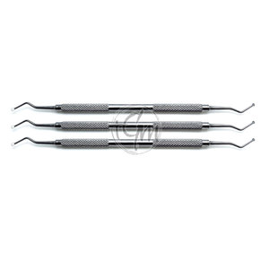 Excavador dental de acero inoxidable, instrumento dental para eliminación de caries, punta de cuchara de doble extremo, mango ergonómico, autoclavable - Product Image 3