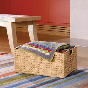 S/M/L <b>Rectangle</b> Durable High Quality Customizable <b>Storage</b> <b>Baskets</b> Natural Water Hyacinth Straw Vintage Style Eco-Friendly - Product Image 5