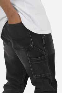 2026 En gros Jeans en denim non déchirés pour hommes, coupe droite, élastiques, style ample et baggy, tendance - Product Image 6