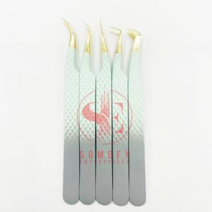 ชุดแหนบตัดขนตาสองสี ชุบทอง สแตนเลส คุณภาพสูงจาก Professional Somofy Enterprises แบบปลายเฉียง ปลายแบน และปลายแหลม ใช้งานได้ยาวนาน - Product Image 1