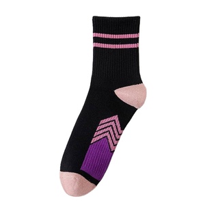 Calcetines deportivos antibacterianos con patrones geométricos de algodón transpirable de alta calidad y logotipo personalizado ODM para hombres y mujeres - Product Image 3