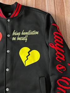 Chaqueta de Cuero Bordada Personalizada para Hombre, Chaqueta Bomber de Estilo Urbano, Diseño OEM de Marca Privada, Proveedor de Chaquetas de Cuero Genuino - Product Image 3