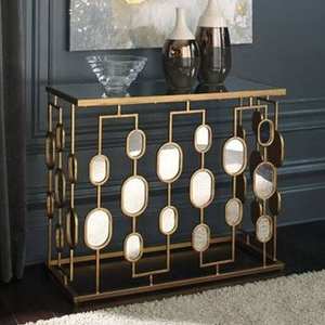 Premium Furniture Luxury Console <b>Tables</b> Gold Plated Metal Console <b>Side</b> <b>Table</b> for Hallway, Hotel, Office India Manufacture - Product Image 6