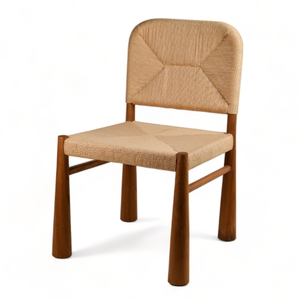 Chaise de salle à manger en teck vintage au design minimaliste pour la décoration de la maison - Product Image 2