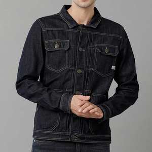 Veste en jean pour homme à manches longues, nouveau design élégant, best-seller, respirante, vêtement d'extérieur uni, streetwear, haut décontracté - Product Image 1