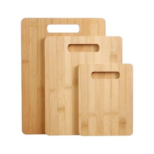 Ensemble de planches à découper en bambou bio, 3 planches écologiques, non toxiques, durables, avec poignée, pour la cuisine, la viande, les légumes, vente en gros - Product Image 1