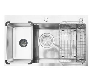 7848 Single-Bowl Emboss 304 Stainless Steel Brushed Satin <b>Kitchen</b> <b>Sink</b> Rectangle Shape Handmade Viet Nam Factory Direct One-Hole - Product Image 6