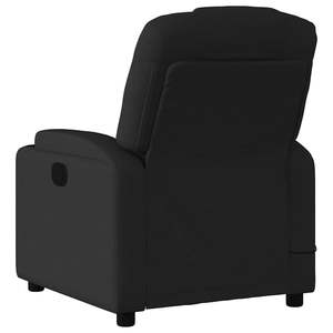 Fauteuil de massage inclinable en tissu noir 100% polyester avec structure en contreplaqué métallique, conçu pour un confort et une relaxation optimale - Product Image 4