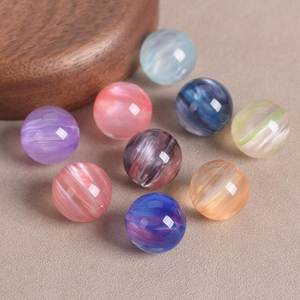 Cuentas acrílicas irregulares multicolor orgánicas con patrón en espiral, cuentas espaciadoras de resina sueltas para la fabricación de joyas y manualidades DIY - Product Image 5