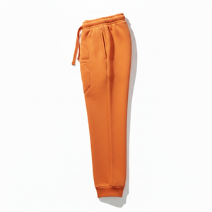 PRO ENTERPRISES Pantalon de jogging décontracté pour homme en molleton orange, nylon/coton, antistatique, taille haute, avec logo lettré en relief, élastique - Product Image 3