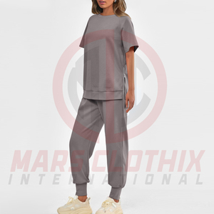 Top Selling Product Custom Made Women Summer <b>Tracksuits</b> New Design Custom Logo Ladies Jogger 2 Piece Summer <b>Tracksuit</b> - Product Image 4
