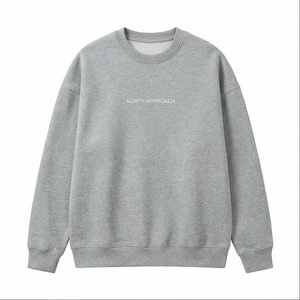 Sweat-shirt à col rond gris surdimensionné North Approach, unisexe, décontracté, en coton tricoté, pour l'automne - Product Image 1