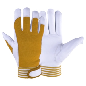 Premium Quality Heavy Duty <b>Driver</b> <b>Gloves</b> Goat Grain Leather Construction Spark Resistant Work Safety Cotton Nylon Lining - Product Image 3