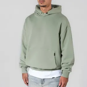 ODM Wholesale Men's Hoodies High Weight Puff Printing logo Oversized Streetwear Pullover Regular Fit Hoodie for Men - Product Image 4