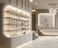 Comptoir de réception moderne en résine de pierre de surface solide, blanc de luxe, pour poste d'infirmière, hôtel, institut de beauté