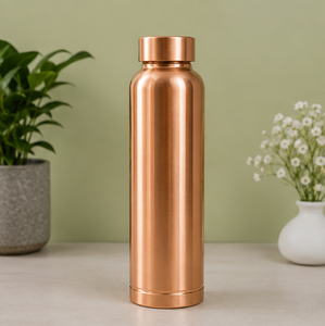 Vaso Artesanal Clásico de Cobre Puro en Oro Rosa, Edición Portátil para Viajes, Diseño Tradicional - Product Image 3