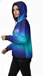 Sweat à capuche unisexe oversize moderne en molleton de coton brodé, écologique, avec impression par sublimation de haute qualité pour la mode urbaine hivernale - Product Image 5