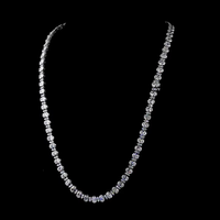 Collier tennis classique en or 18 carats avec diamants de laboratoire – Coupe ronde brillante, certifié DEF VVS, approuvé IGI, de luxe pour mariée, anniversaire