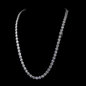 925 Sterling <b>Silver</b> Iced Out Moissanite Tennis Chain <b>Necklace</b> Fine Jewelry Customized Jewelry Faceted Diamonds - Product Image 1